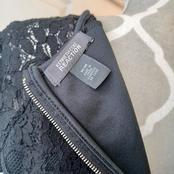 Kenneth Cole Reaction Black Lace Top - Zippered Back (3175) - Picture 5 of 7